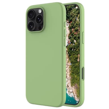 Liquid silikon skal iPhone 16 Pro Max - Matcha Green