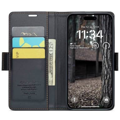 CaseMe mobilfodral 023 iPhone 16 - Svart