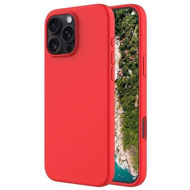 Liquid silikon skal iPhone 16 Pro - China Red