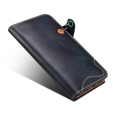 Denior mobilfodral läder iPhone 16 Pro Max - Blå