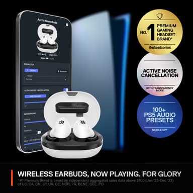 SteelSeries Arctis GameBuds hörlurar (vita)