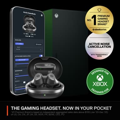 SteelSeries Arctis GameBuds hörlurar (Xbox, svarta)