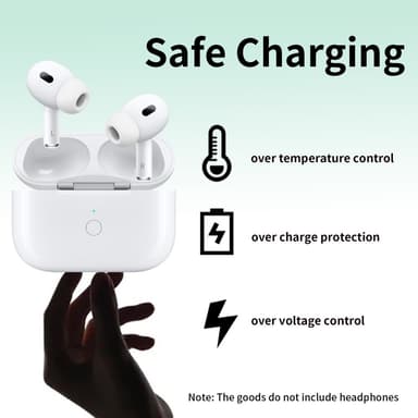 För AirPods Pro / Pro 2 Ersättningsladdningsfodral Inbyggt 680mAh Batteri