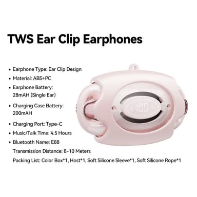 ESSAGER Bluetooth Headset Trådlösa hörlurar Svett-tåliga - Rosa