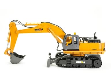 HuiNa Grävmaskin m/Metalllåda 1:16