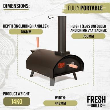 Fresh Grills Klassisk Utomhus Pizzaugn