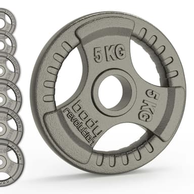 Olympic Tri Grip gjutjärns viktskivor - Par & Set