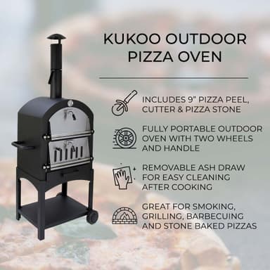 KuKoos Pizzaugn med Regnskydd och Pizzaspade