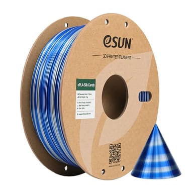 eSUN Silk Candy 1.75mm 1kg - Silverblå