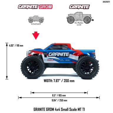ARRMA Granit Grom Mega 4WD Blå - RTR