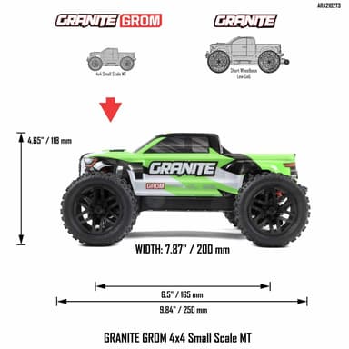 ARRMA Granite Grom Mega 4WD Grön - RTR