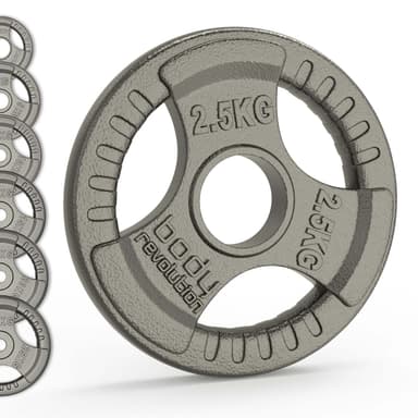 Olympic Tri Grip gjutjärns viktskivor - Par & Set