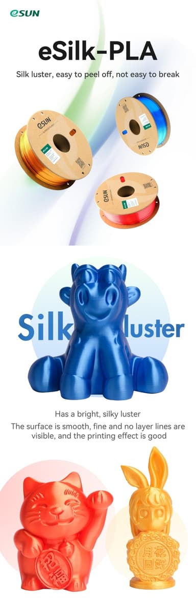 eSUN eSilk-PLA 1.75 mm 1 kg - Ed
