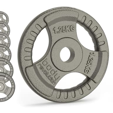 Viktplattor i gjutjärn - Standard 1"" Tri Grip par (1,25 - 25 kg)