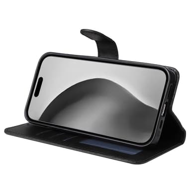 SKALO iPhone 16 Pro Max PU-Läder Plånboksfodral - Svart