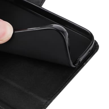 SKALO iPhone 16 Pro Max PU-Läder Plånboksfodral - Svart
