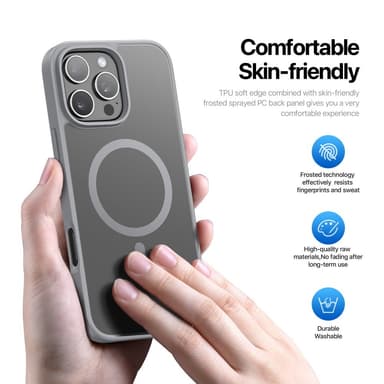 DUX DUCIS iPhone 16 Pro Yind Series Matt Finish Skal - Grå