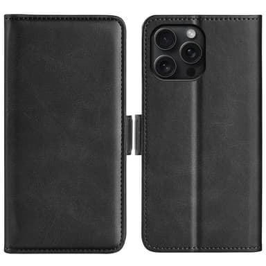 SKALO iPhone 16 Pro Premium Plånboksfodral - Svart