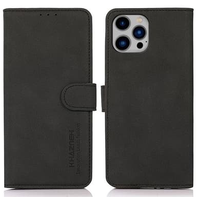 SKALO iPhone 16 Pro KHAZNEH Plånboksfodral i PU-Läder - Svart