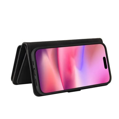 SKALO iPhone 16 Big Wallet 17-FACK Plånboksfodral - Svart