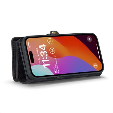 CaseMe iPhone 16 Pro 008 Series Plånboksfodral - Svart