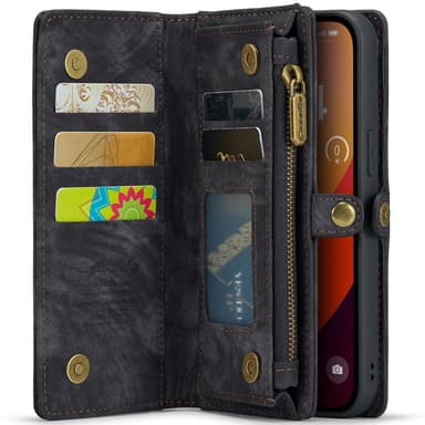 CaseMe iPhone 16 Pro 008 Series Plånboksfodral - Svart