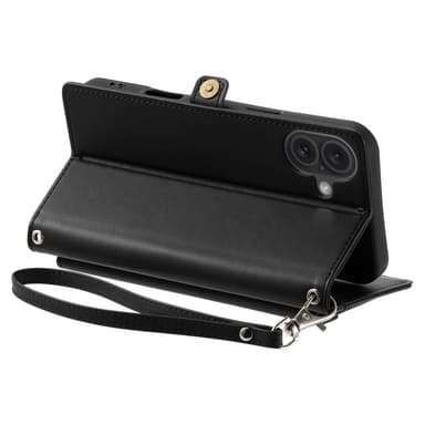 SKALO iPhone 16 Plus Evelope Clutch 5-Fack - Svart