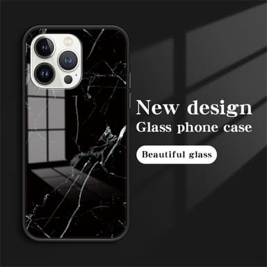 SKALO iPhone 16 Pro Marmor Härdat Glas TPU-skal - Motiv 3