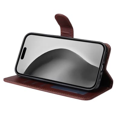 SKALO iPhone 16 Pro Max PU-Läder Plånboksfodral - Brun