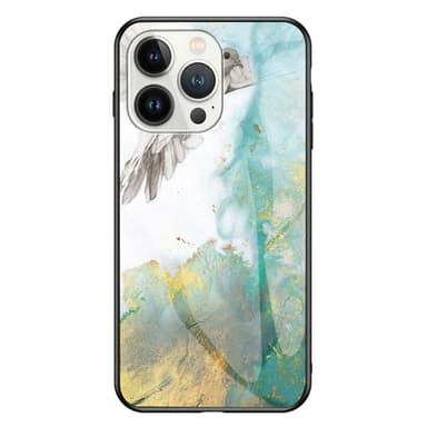 SKALO iPhone 16 Pro Marmor Härdat Glas TPU-skal - Motiv 3