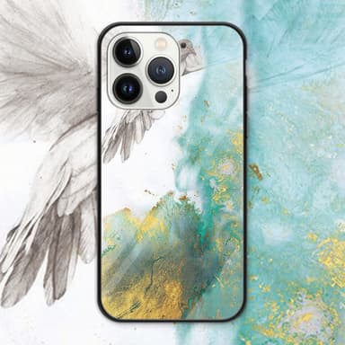SKALO iPhone 16 Pro Marmor Härdat Glas TPU-skal - Motiv 3