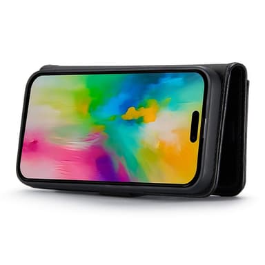 DG MING iPhone 16 Pro 2-i-1 Magnet Plånboksfodral - Svart