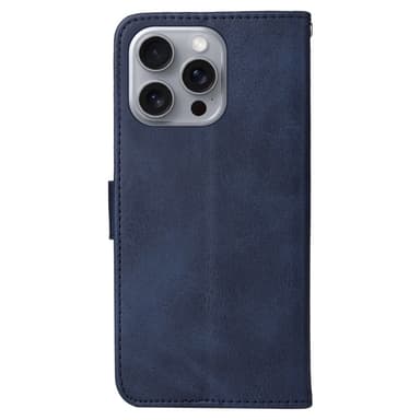 SKALO iPhone 16 Pro Max PU-Läder Plånboksfodral - Blå