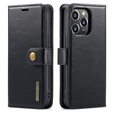 DG MING iPhone 16 Pro 2-i-1 Magnet Plånboksfodral - Svart