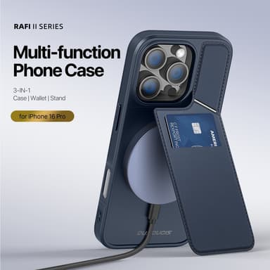 DUX DUCIS iPhone 16 Pro Max Rafi II Series Skal med Korthållare - Blå