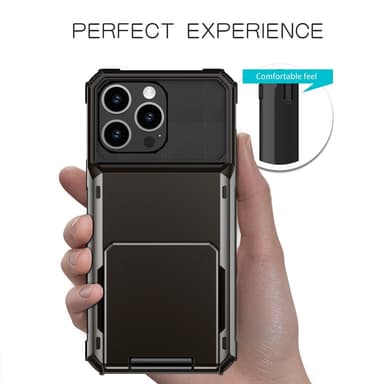 SKALO iPhone 16 Pro Armor Skal Korthållare - Svart