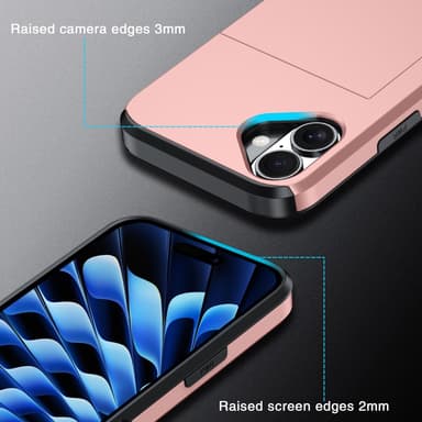 SKALO iPhone 16 Plus Armor Skal Korthållare - Grön