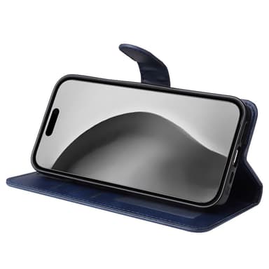 SKALO iPhone 16 Pro Max PU-Läder Plånboksfodral - Blå