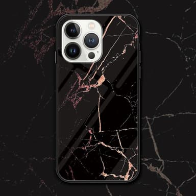 SKALO iPhone 16 Pro Max Marmor Härdat Glas TPU-skal - Motiv 4