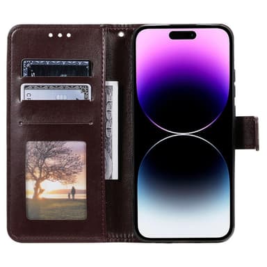 SKALO iPhone 16 Pro Max Mandala Plånboksfodral - Brun