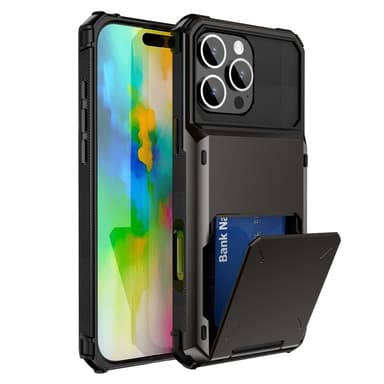 SKALO iPhone 16 Pro Armor Skal Korthållare - Svart
