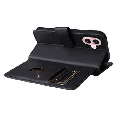 SKALO iPhone 16 10-FACK Plånboksfodral - Svart