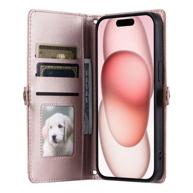 SKALO iPhone 16 Pro Max Evelope Clutch 5-Fack - Roséguld