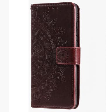 SKALO iPhone 16 Pro Max Mandala Plånboksfodral - Brun