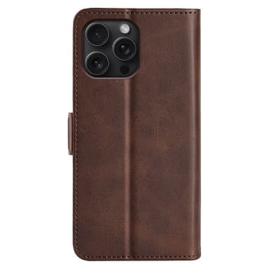 SKALO iPhone 16 Pro Max Premium Plånboksfodral - Brun