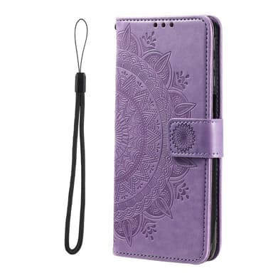 SKALO iPhone 16 Plus Mandala Plånboksfodral - Lila