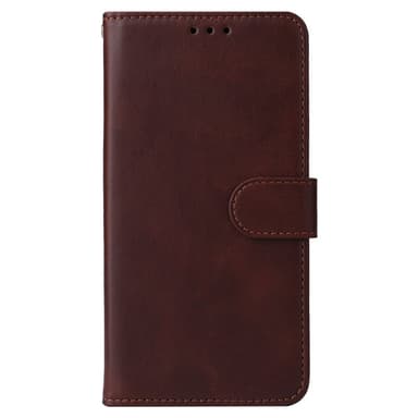 SKALO iPhone 16 Plus PU-Läder Plånboksfodral - Brun