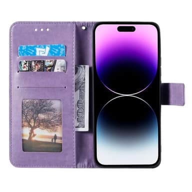 SKALO iPhone 16 Plus Mandala Plånboksfodral - Lila