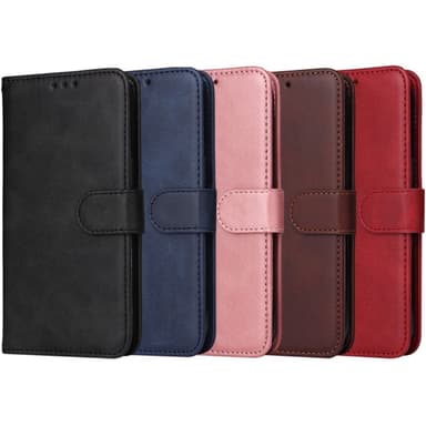 SKALO iPhone 16 Plus PU-Läder Plånboksfodral - Brun