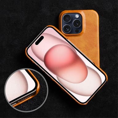 SKALO iPhone 16 Pro PU-Läder Skal - Svart
